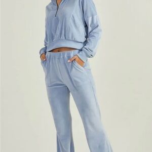 Baby blue velour sweatsuit